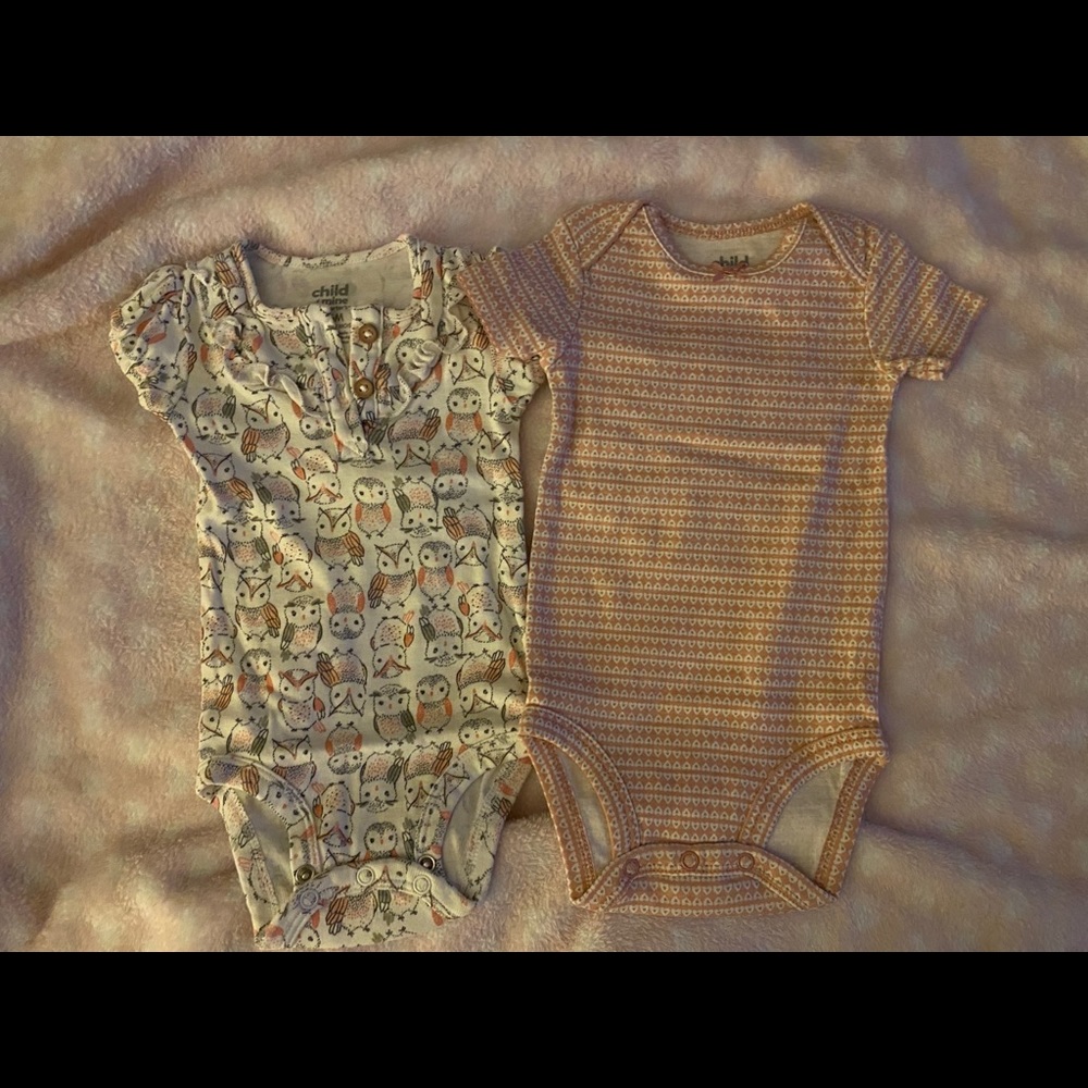 Set of 2 baby girl onesie